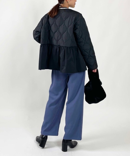 PICCIN(ピッチン)の「ハイウエストドロストパンツ(その他パンツ・レディース・ブルー/オフホワイト・M/L)」の12枚目の写真