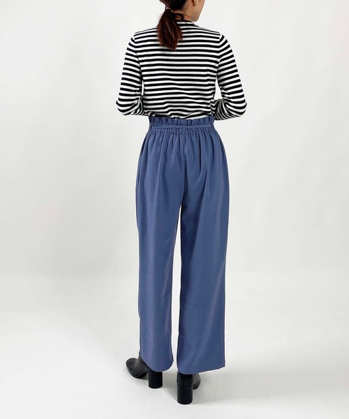 PICCIN(ピッチン)の「ハイウエストドロストパンツ(その他パンツ・レディース・ブルー/オフホワイト・M/L)」の17枚目の写真