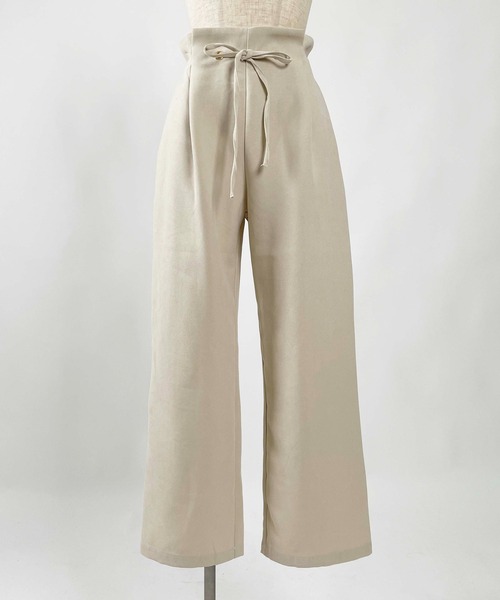 PICCIN(ピッチン)の「ハイウエストドロストパンツ(その他パンツ・レディース・ブルー/オフホワイト・M/L)」の10枚目の写真