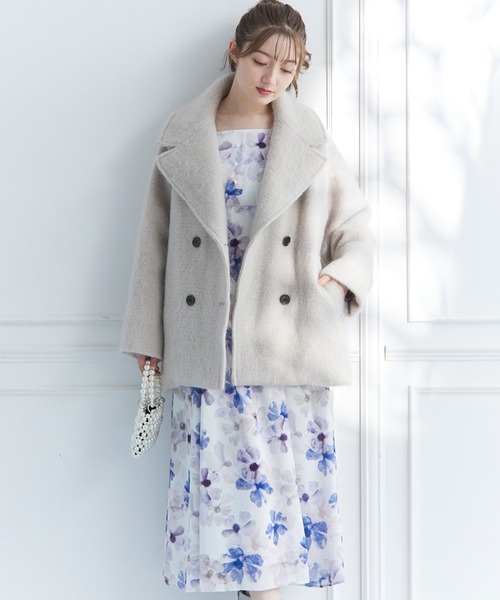 12Twelve Agenda（トゥエルブ　アジェンダ）の「【ウール82%】モヘヤシャギーPコート（ピーコート・レディース・アイボリー・M）」の15枚目の写真