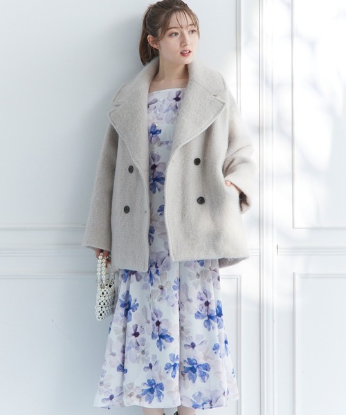 12Twelve Agenda（トゥエルブ　アジェンダ）の「【ウール82%】モヘヤシャギーPコート（ピーコート・レディース・アイボリー・M）」の16枚目の写真