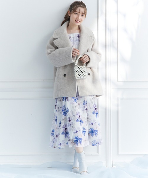 12Twelve Agenda（トゥエルブ　アジェンダ）の「【ウール82%】モヘヤシャギーPコート（ピーコート・レディース・アイボリー・M）」の18枚目の写真