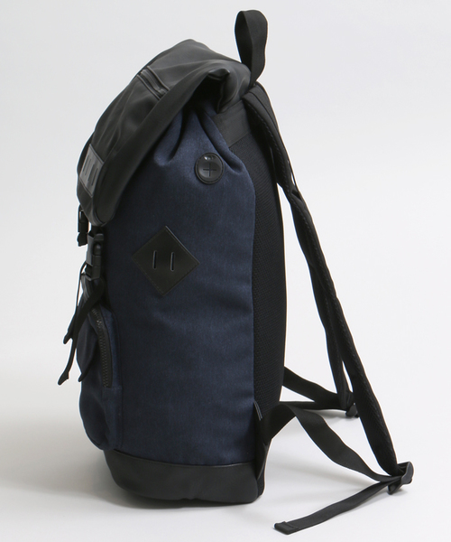 WEGO(ウィゴー)の「WEGO/フェイクレザーコンビバックパック(バックパック/リュック・メンズ・ダークグリーン/ネイビー/ブラック/グレー・FREE)」の8枚目の写真