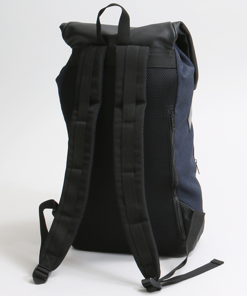 WEGO(ウィゴー)の「WEGO/フェイクレザーコンビバックパック(バックパック/リュック・メンズ・ダークグリーン/ネイビー/ブラック/グレー・FREE)」の9枚目の写真