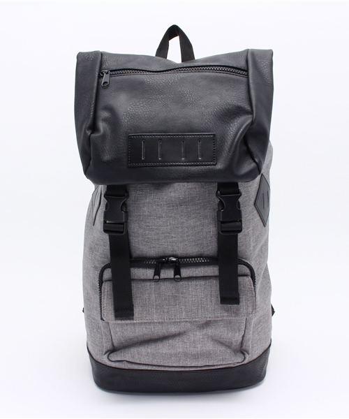 WEGO(ウィゴー)の「WEGO/フェイクレザーコンビバックパック(バックパック/リュック・メンズ・ダークグリーン/ネイビー/ブラック/グレー・FREE)」の18枚目の写真