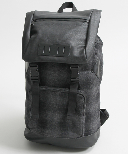 WEGO(ウィゴー)の「WEGO/フェイクレザーコンビバックパック(バックパック/リュック・メンズ・ダークグリーン/ネイビー/ブラック/グレー・FREE)」の22枚目の写真