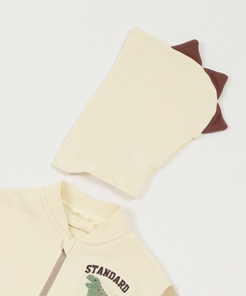 kladskap（クレードスコープ）の「恐竜配色ジップアップパーカ（Tシャツ/カットソー・キッズ・ブルー/アイボリー・90cm/100cm/110cm/120cm/130cm）」の6枚目の写真