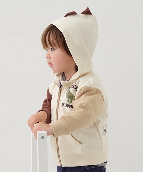 kladskap（クレードスコープ）の「恐竜配色ジップアップパーカ（Tシャツ/カットソー・キッズ・ブルー/アイボリー・90cm/100cm/110cm/120cm/130cm）」の15枚目の写真