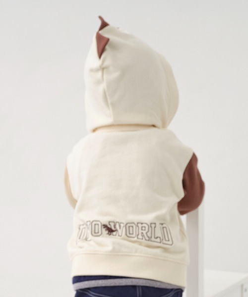 kladskap（クレードスコープ）の「恐竜配色ジップアップパーカ（Tシャツ/カットソー・キッズ・ブルー/アイボリー・90cm/100cm/110cm/120cm/130cm）」の16枚目の写真