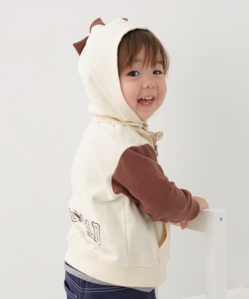 kladskap（クレードスコープ）の「恐竜配色ジップアップパーカ（Tシャツ/カットソー・キッズ・ブルー/アイボリー・90cm/100cm/110cm/120cm/130cm）」の17枚目の写真