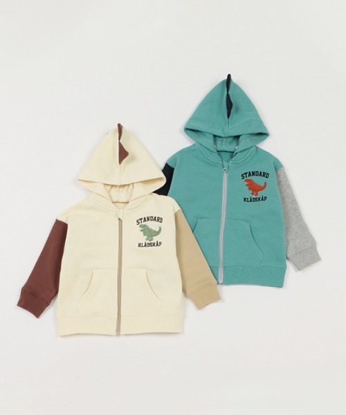 kladskap（クレードスコープ）の「恐竜配色ジップアップパーカ（Tシャツ/カットソー・キッズ・ブルー/アイボリー・90cm/100cm/110cm/120cm/130cm）」の20枚目の写真