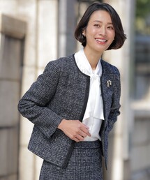 J.PRESS｜ジェイプレスのノーカラージャケット（ブルー・ネイビー/青色