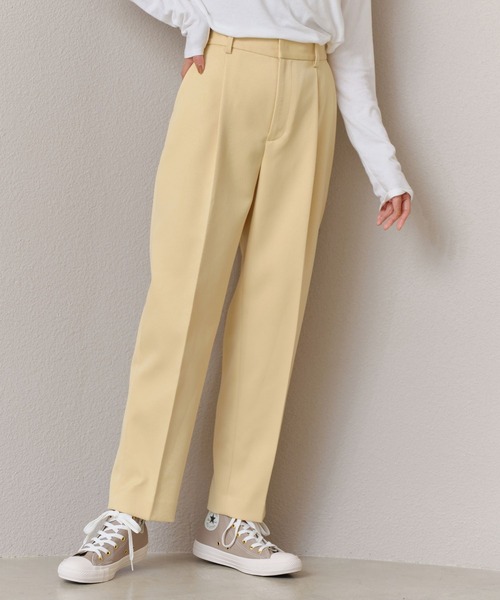 BARNYARDSTORM（バンヤードストーム）の「BARNYARDSTORM / タックテーパードパンツ（その他パンツ・レディース・オフホワイト/グレー/イエロー・0/1/2）」の8枚目の写真