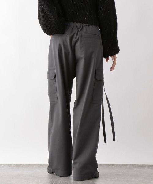 RAGEBLUE（レイジブルー）の「ハイウエスト/ルーズカーゴスラックス（カーゴパンツ・レディース・ライトブルー/グレー・FREE）」の2枚目の写真