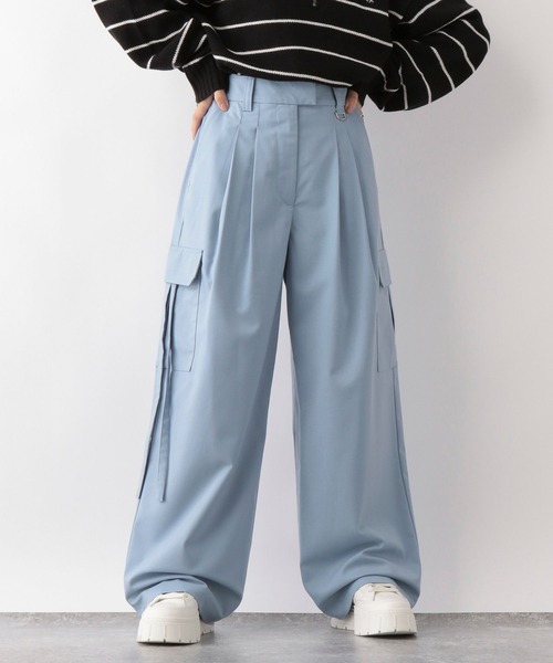 RAGEBLUE（レイジブルー）の「ハイウエスト/ルーズカーゴスラックス（カーゴパンツ・レディース・ライトブルー/グレー・FREE）」の20枚目の写真