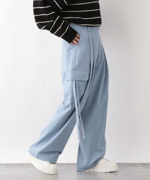 RAGEBLUE（レイジブルー）の「ハイウエスト/ルーズカーゴスラックス（カーゴパンツ・レディース・ライトブルー/グレー・FREE）」の21枚目の写真