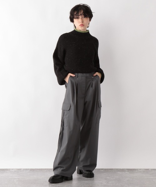 RAGEBLUE（レイジブルー）の「ハイウエスト/ルーズカーゴスラックス（カーゴパンツ・レディース・ライトブルー/グレー・FREE）」の3枚目の写真