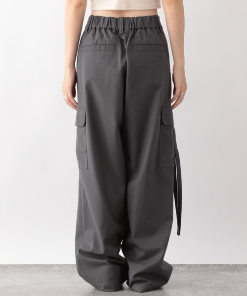 RAGEBLUE（レイジブルー）の「ハイウエスト/ルーズカーゴスラックス（カーゴパンツ・レディース・ライトブルー/グレー・FREE）」の6枚目の写真