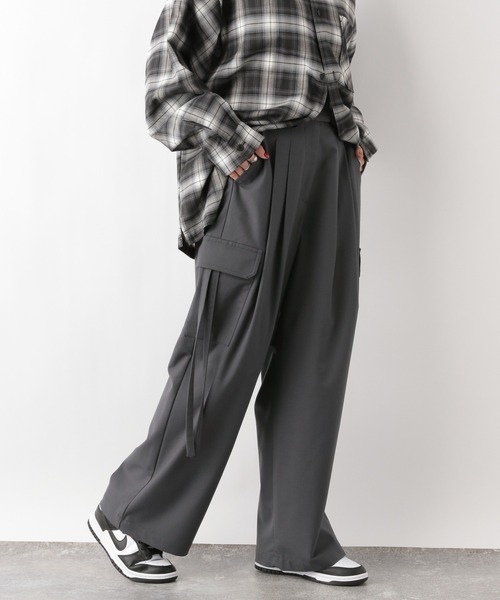 RAGEBLUE（レイジブルー）の「ハイウエスト/ルーズカーゴスラックス（カーゴパンツ・レディース・ライトブルー/グレー・FREE）」の22枚目の写真