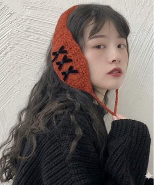 Burner（バーナー）の「【OKUOKU　0909】耳当て 手編みニット もこもこ  ポンポン紐付き  イヤマフ イヤーマフ oku-earmuff-630294515790-11（イヤーマフ・レディース・ブラック/グレー/ベージュ/アイボリー/ワイン/レッド/ホワイト/オフホワイト/モカ/スモークグレー/ホワイト系その他/ブラック系その他/レッド系その他/ブラウン/ブラック系その他2/ホワイト系その他2/ライトブラウン/グレー系その他/イエロー/グリーン/ベージュ系その他/D/C/B/A/E・FREE）」の20枚目の写真