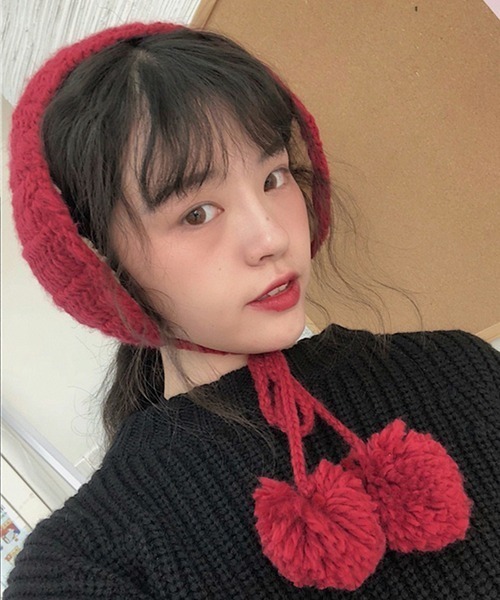 Burner（バーナー）の「【OKUOKU　0909】耳当て 手編みニット もこもこ  ポンポン紐付き  イヤマフ イヤーマフ oku-earmuff-630294515790-11（イヤーマフ・レディース・ブラック/グレー/ベージュ/アイボリー/ワイン/レッド/ホワイト/オフホワイト/モカ/スモークグレー/ホワイト系その他/ブラック系その他/レッド系その他/ブラウン/ブラック系その他2/ホワイト系その他2/ライトブラウン/グレー系その他/イエロー/グリーン/ベージュ系その他/D/C/B/A/E・FREE）」の21枚目の写真
