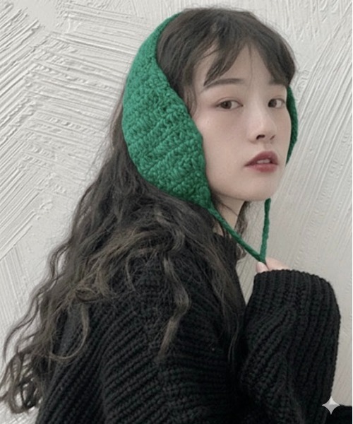 Burner（バーナー）の「【OKUOKU　0909】耳当て 手編みニット もこもこ  ポンポン紐付き  イヤマフ イヤーマフ oku-earmuff-630294515790-11（イヤーマフ・レディース・ブラック/グレー/ベージュ/アイボリー/ワイン/レッド/ホワイト/オフホワイト/モカ/スモークグレー/ホワイト系その他/ブラック系その他/レッド系その他/ブラウン/ブラック系その他2/ホワイト系その他2/ライトブラウン/グレー系その他/イエロー/グリーン/ベージュ系その他/D/C/B/A/E・FREE）」の17枚目の写真