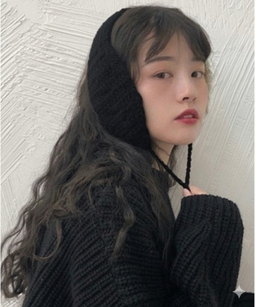 Burner（バーナー）の「【OKUOKU　0909】耳当て 手編みニット もこもこ  ポンポン紐付き  イヤマフ イヤーマフ oku-earmuff-630294515790-11（イヤーマフ・レディース・ブラック/グレー/ベージュ/アイボリー/ワイン/レッド/ホワイト/オフホワイト/モカ/スモークグレー/ホワイト系その他/ブラック系その他/レッド系その他/ブラウン/ブラック系その他2/ホワイト系その他2/ライトブラウン/グレー系その他/イエロー/グリーン/ベージュ系その他/D/C/B/A/E・FREE）」の8枚目の写真