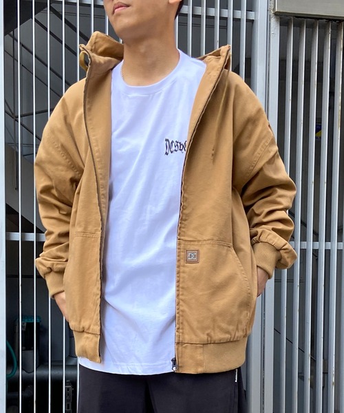 DC(ディーシー)の「DC/ディーシー ワークジャケット デニム ワンポイント ウォッシュ加工 DJK241003(その他アウター・メンズ・スミクロ/ライトブルー/ライトブラウン・L/XL/M)」の6枚目の写真