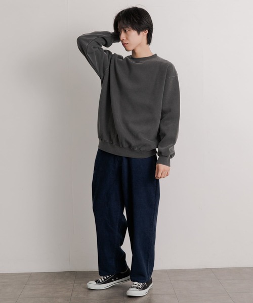 SENSE OF PLACE by URBAN RESEARCH(センスオブプレイスバイアーバンリサーチ)の「フェードスウェットシャツ(スウェット・メンズ・ブラック/グリーン/ライトブルー・MEDIUM/LARGE)」の19枚目の写真