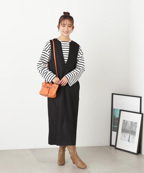 N.（N. Natural Beauty Basic）（エヌエヌナチュラルビューティーベーシック）の「◆バスクボーダーＴシャツ（Tシャツ/カットソー・レディース・ホワイト×パープル/ホワイト×ブラック/ホワイト×ピンク・MEDIUM）」の14枚目の写真