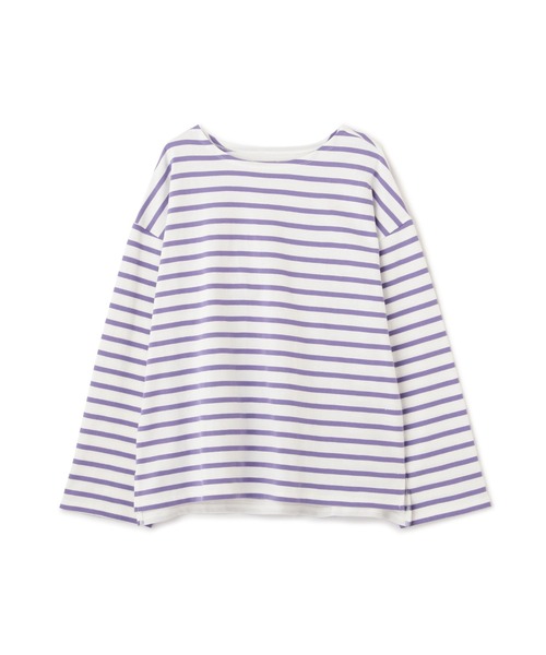 N.（N. Natural Beauty Basic）（エヌエヌナチュラルビューティーベーシック）の「◆バスクボーダーＴシャツ（Tシャツ/カットソー・レディース・ホワイト×パープル/ホワイト×ブラック/ホワイト×ピンク・MEDIUM）」の6枚目の写真