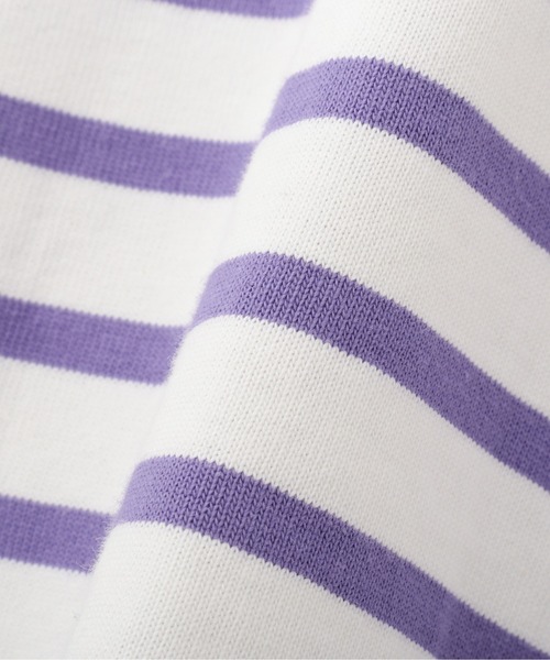 N.（N. Natural Beauty Basic）（エヌエヌナチュラルビューティーベーシック）の「◆バスクボーダーＴシャツ（Tシャツ/カットソー・レディース・ホワイト×パープル/ホワイト×ブラック/ホワイト×ピンク・MEDIUM）」の7枚目の写真