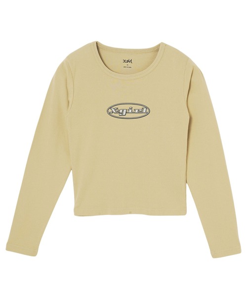 X-girl 長袖T シャツ レディースL ベージュ X-girl エックスガール
