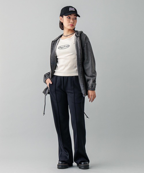 X-girl（エックスガール）の「EMBLEM OVAL LOGO L/S BABY TEE（Tシャツ/カットソー・レディース・ベージュ/ホワイト/ブラック・S/M）」の21枚目の写真