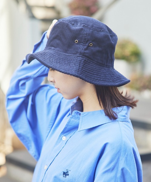 newhattan（ニューハッタン）の「【NEWHATTAN】コーデュロイバケットハット NWHT-H1570 MURS（ハット・レディース・ネイビー/ライトピンク/タン/ブラック/バーガンディー/ダークグレー/ダークグリーン/ダークブラウン/サンドベージュ・L/XL/S/M）」の7枚目の写真