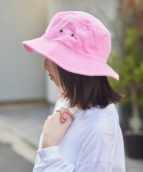 newhattan（ニューハッタン）の「【NEWHATTAN】コーデュロイバケットハット NWHT-H1570 MURS（ハット・レディース・ネイビー/ライトピンク/タン/ブラック/バーガンディー/ダークグレー/ダークグリーン/ダークブラウン/サンドベージュ・L/XL/S/M）」の8枚目の写真