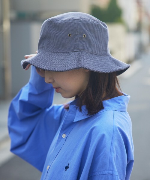 newhattan（ニューハッタン）の「【NEWHATTAN】コーデュロイバケットハット NWHT-H1570 MURS（ハット・レディース・ネイビー/ライトピンク/タン/ブラック/バーガンディー/ダークグレー/ダークグリーン/ダークブラウン/サンドベージュ・L/XL/S/M）」の12枚目の写真