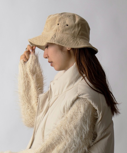 newhattan（ニューハッタン）の「【NEWHATTAN】コーデュロイバケットハット NWHT-H1570 MURS（ハット・レディース・ネイビー/ライトピンク/タン/ブラック/バーガンディー/ダークグレー/ダークグリーン/ダークブラウン/サンドベージュ・L/XL/S/M）」の22枚目の写真