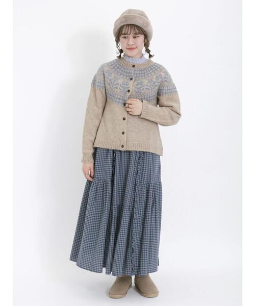 Samansa Mos2(サマンサ モスモス)の「襟シャーリングブラウス(シャツ/ブラウス・レディース・ブルー/ブラック/オフホワイト/モカ・F)」の11枚目の写真