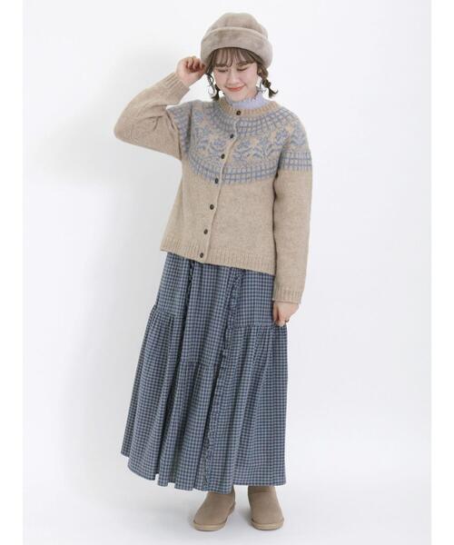 Samansa Mos2(サマンサ モスモス)の「襟シャーリングブラウス(シャツ/ブラウス・レディース・ブルー/ブラック/オフホワイト/モカ・F)」の12枚目の写真