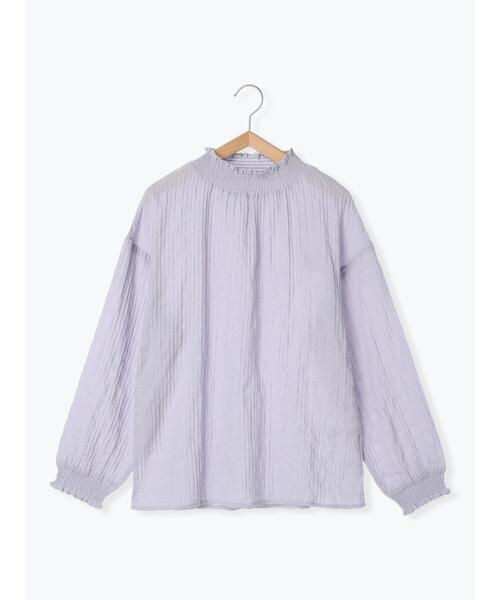 Samansa Mos2(サマンサ モスモス)の「襟シャーリングブラウス(シャツ/ブラウス・レディース・ブルー/ブラック/オフホワイト/モカ・F)」の20枚目の写真