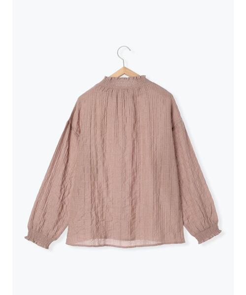 Samansa Mos2(サマンサ モスモス)の「襟シャーリングブラウス(シャツ/ブラウス・レディース・ブルー/ブラック/オフホワイト/モカ・F)」の22枚目の写真