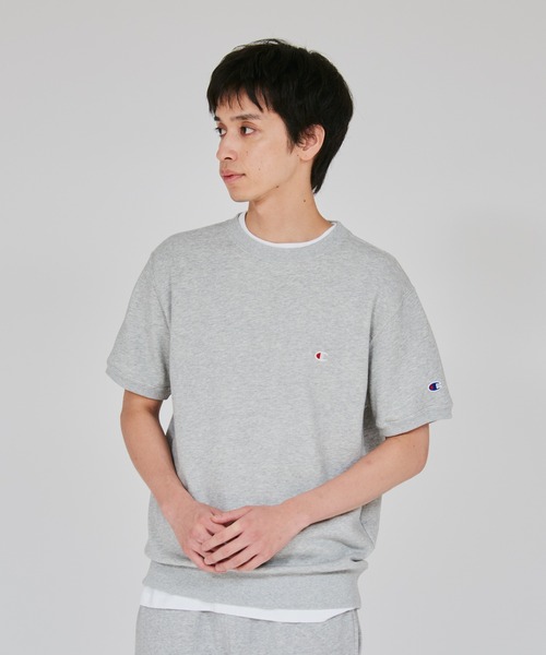 Champion(チャンピオン)の「【Champion/チャンピオン】メンズ ベーシック ショートスリーブクルーネックスウェットシャツ(スウェット・メンズ・ホワイト/オートミール/ネイビー/ブラック/グレー/イエロー系その他/レッド系その他6/ブルー系その他/ライトブラウン/グリーン/スカイブルー・X-LARGE/LARGE/MEDIUM/XX-LARGE/SMALL/X-SMALL)」の1枚目の写真