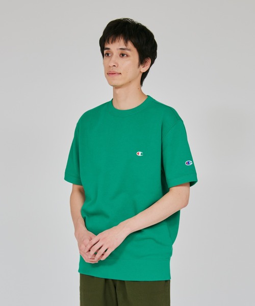 Champion(チャンピオン)の「【Champion/チャンピオン】メンズ ベーシック ショートスリーブクルーネックスウェットシャツ(スウェット・メンズ・ホワイト/オートミール/ネイビー/ブラック/グレー/イエロー系その他/レッド系その他6/ブルー系その他/ライトブラウン/グリーン/スカイブルー・X-LARGE/LARGE/MEDIUM/XX-LARGE/SMALL/X-SMALL)」の6枚目の写真