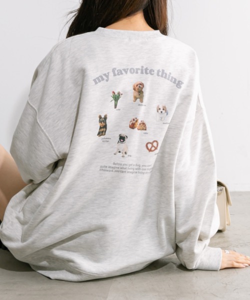 OLIVE des OLIVE(オリーブデオリーブ)の「色々DOGスウェット 1041060010(スウェット・レディース・ミント/アイボリー/オートミール・FREE)」の2枚目の写真
