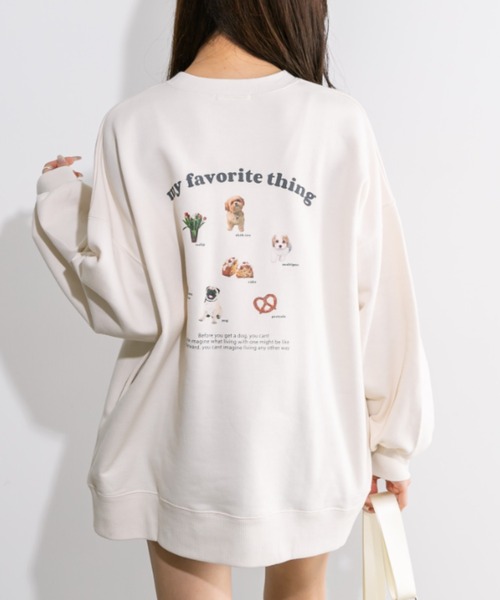 OLIVE des OLIVE(オリーブデオリーブ)の「色々DOGスウェット 1041060010(スウェット・レディース・ミント/アイボリー/オートミール・FREE)」の1枚目の写真