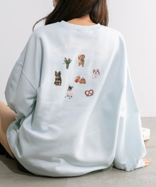 OLIVE des OLIVE(オリーブデオリーブ)の「色々DOGスウェット 1041060010(スウェット・レディース・ミント/アイボリー/オートミール・FREE)」の3枚目の写真