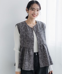 ツイードフレアベスト