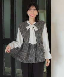 coca（coca） | ツイードフレアベスト(ベスト)