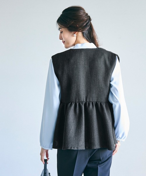 coca（coca）（コカ）の「ツイードフレアベスト（ベスト・レディース・ブラック/その他/グレー・M/L）」の12枚目の写真